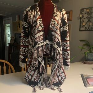 Shyanne Boho Patterned Knit Cardigan NWOT